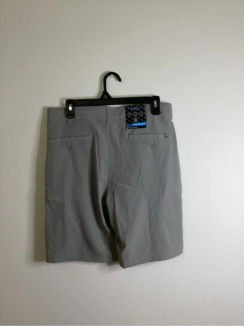 Men's Gray Performance Cargo Shorts